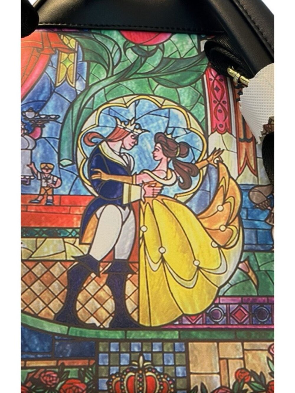 Loungefly Beauty and the Beast Belle Castle Mini Colorful Scene Backpack NWT - Picture 11 of 11
